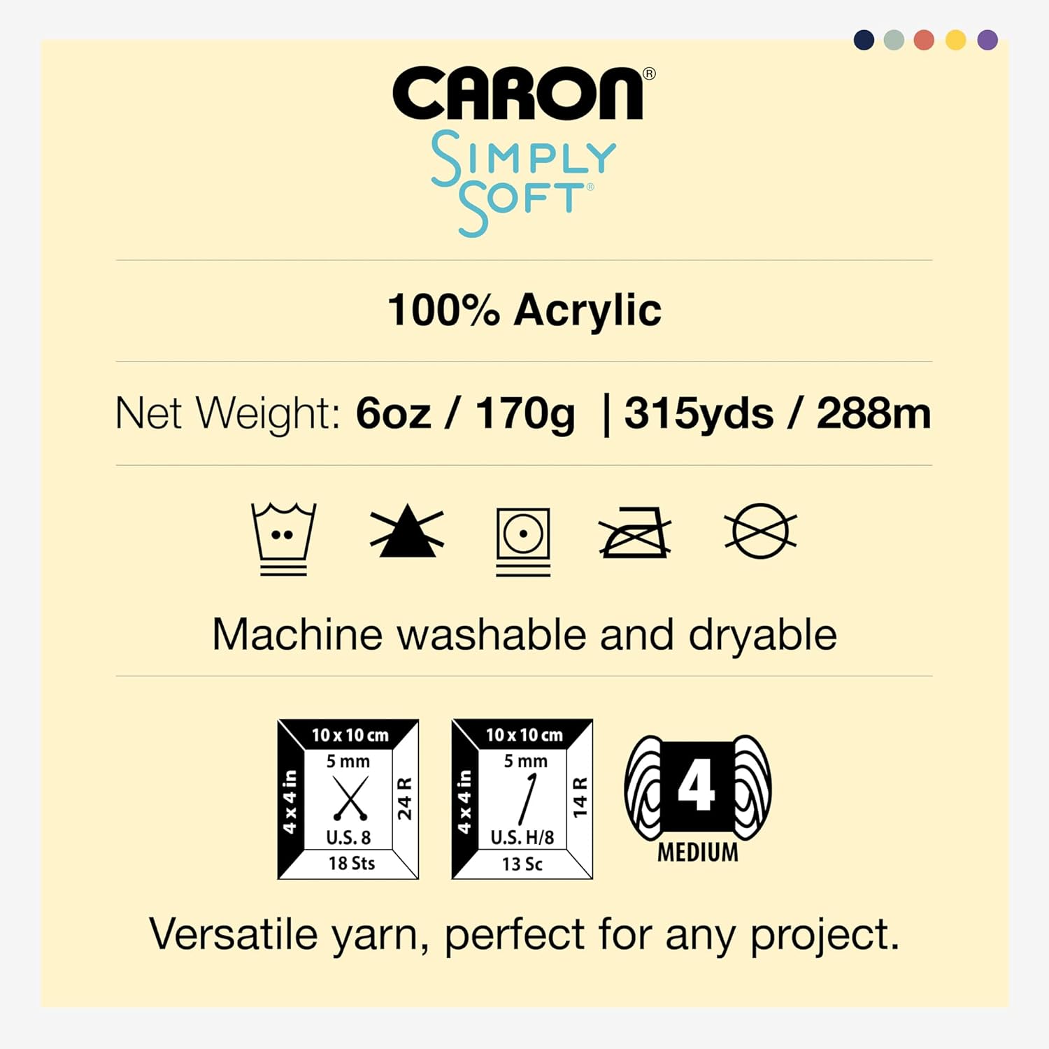 Caron Simply Soft Soft Blue Yarn - 3 Pack of 170g/6oz - Acrylic - 4 Medium (Worsted) - 315 Yards - Knitting/Crochet - Image 11